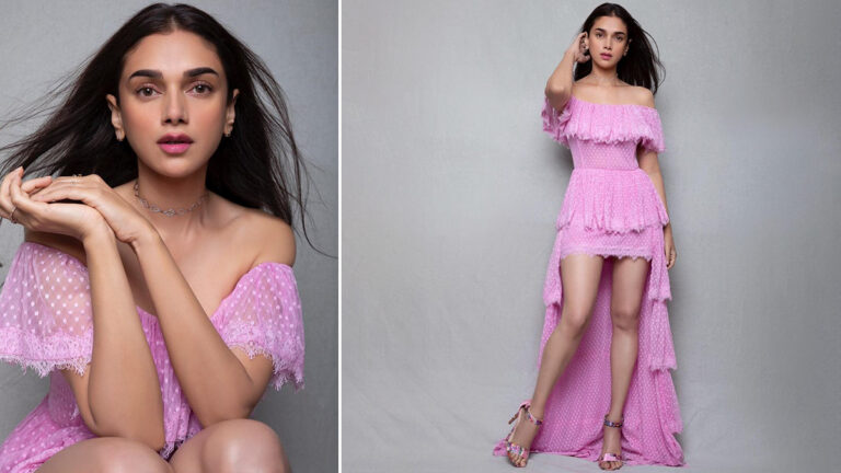 Try an off shoulder dress like Aditi Rao Hydari