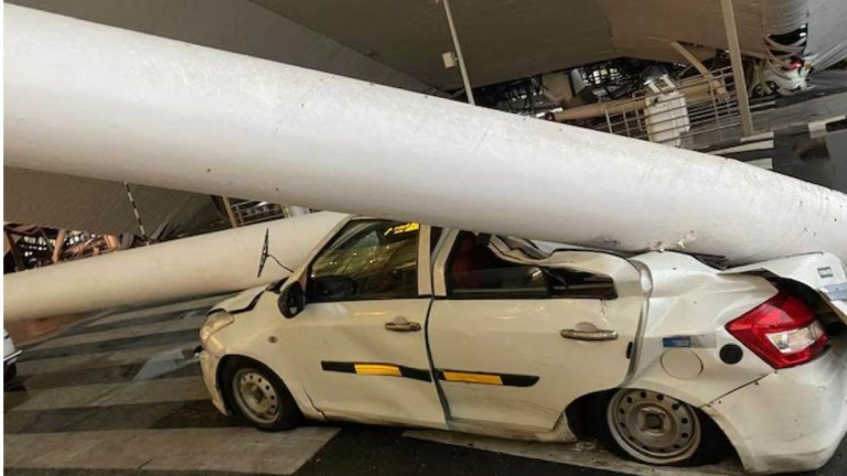 Roof of Delhi airport terminal collapsed due to heavy rain