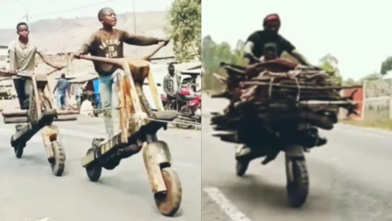 Here a wooden scooter is made which runs without electricity or petrol