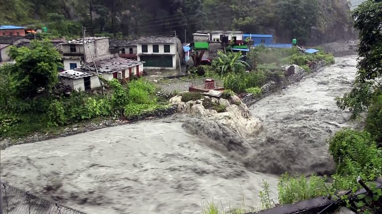 Landslide situation due to heavy rains in Nepal