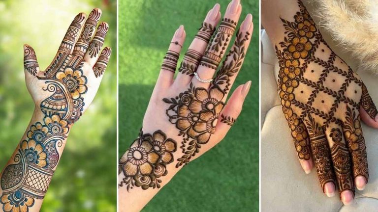 Try this beautiful mehndi design in Shravan